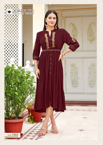 Aashmin Kadlee Wrinkle Rayon One Piece Manufacturer India
