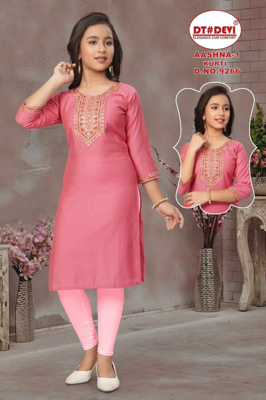 Aashna 1 Dn 9266 Dt Devi Vetican Girls Kurti Manufacturer
