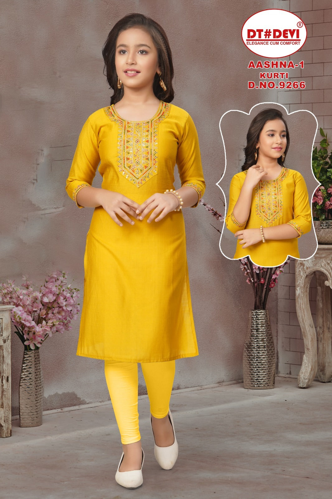 Aashna 1 Dn 9266 Dt Devi Vetican Girls Kurti Manufacturer