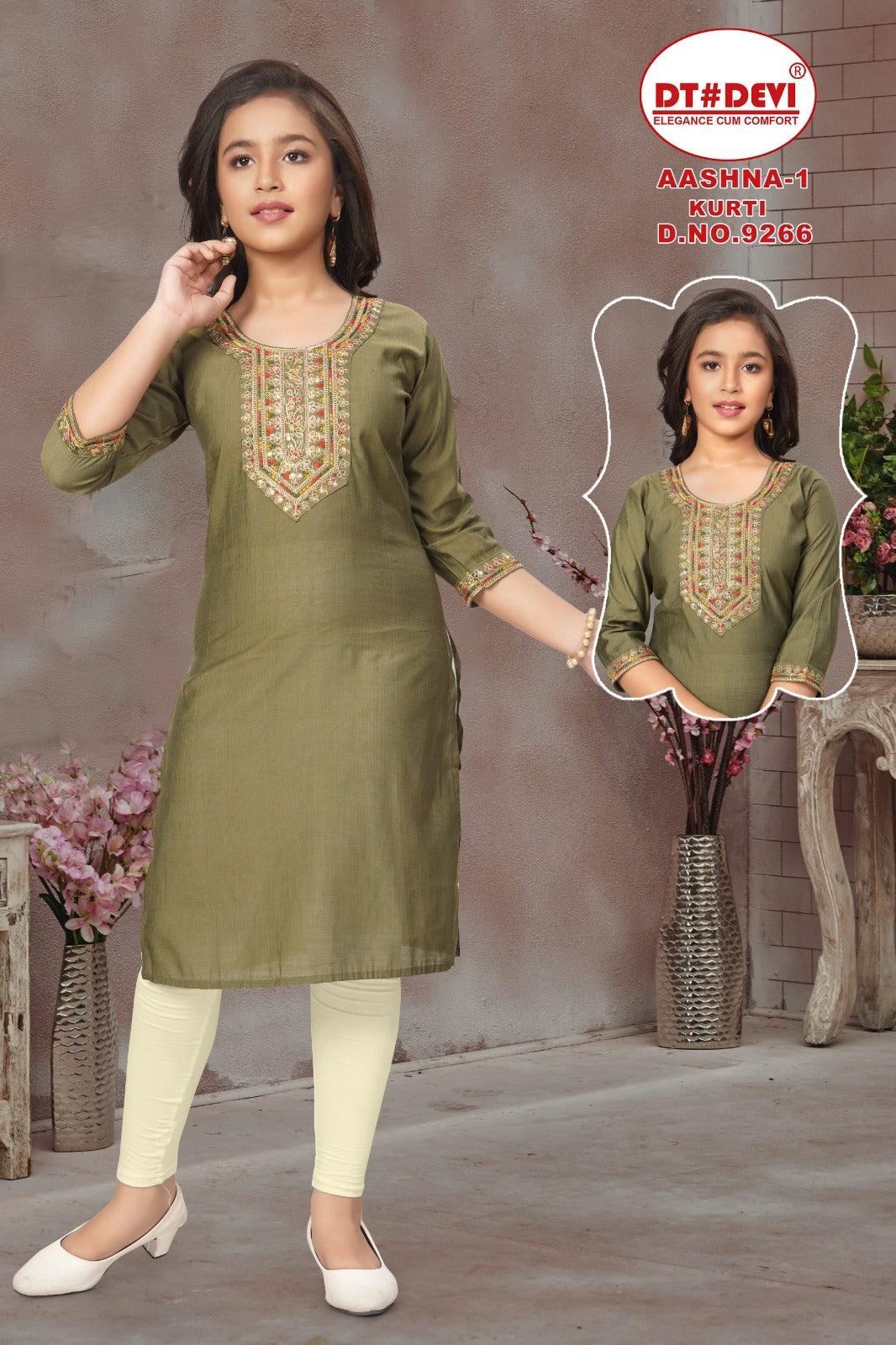 Aashna 1 Dn 9266 Dt Devi Vetican Girls Kurti Manufacturer