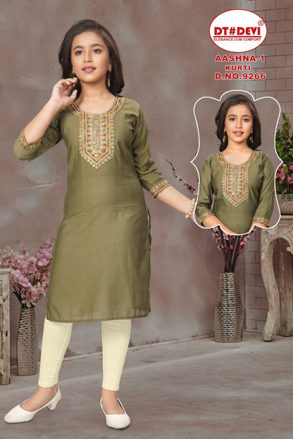 Aashna 1 Dn 9266 Dt Devi Vetican Girls Kurti Manufacturer