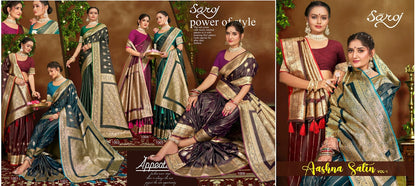 Aashna Satin Saroj Sarees Manufacturer Ahmedabad