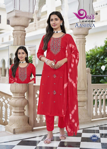 Aashna Vol 1 Devi Rayon 14Kg Readymade Pant Style Suits Supplier