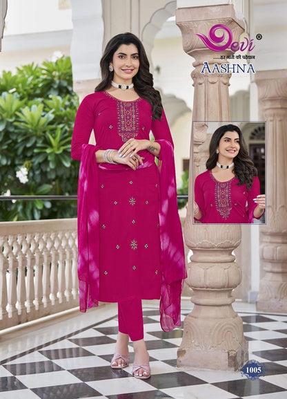 Aashna Vol 1 Devi Rayon 14Kg Readymade Pant Style Suits Supplier