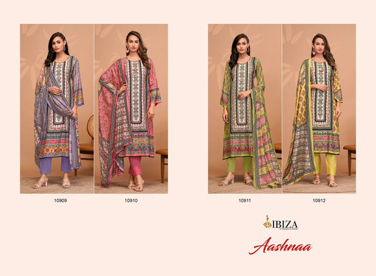 Aashnaa Ibiza Bemberg Muslin Pant Style Suits Manufacturer Ahmedabad