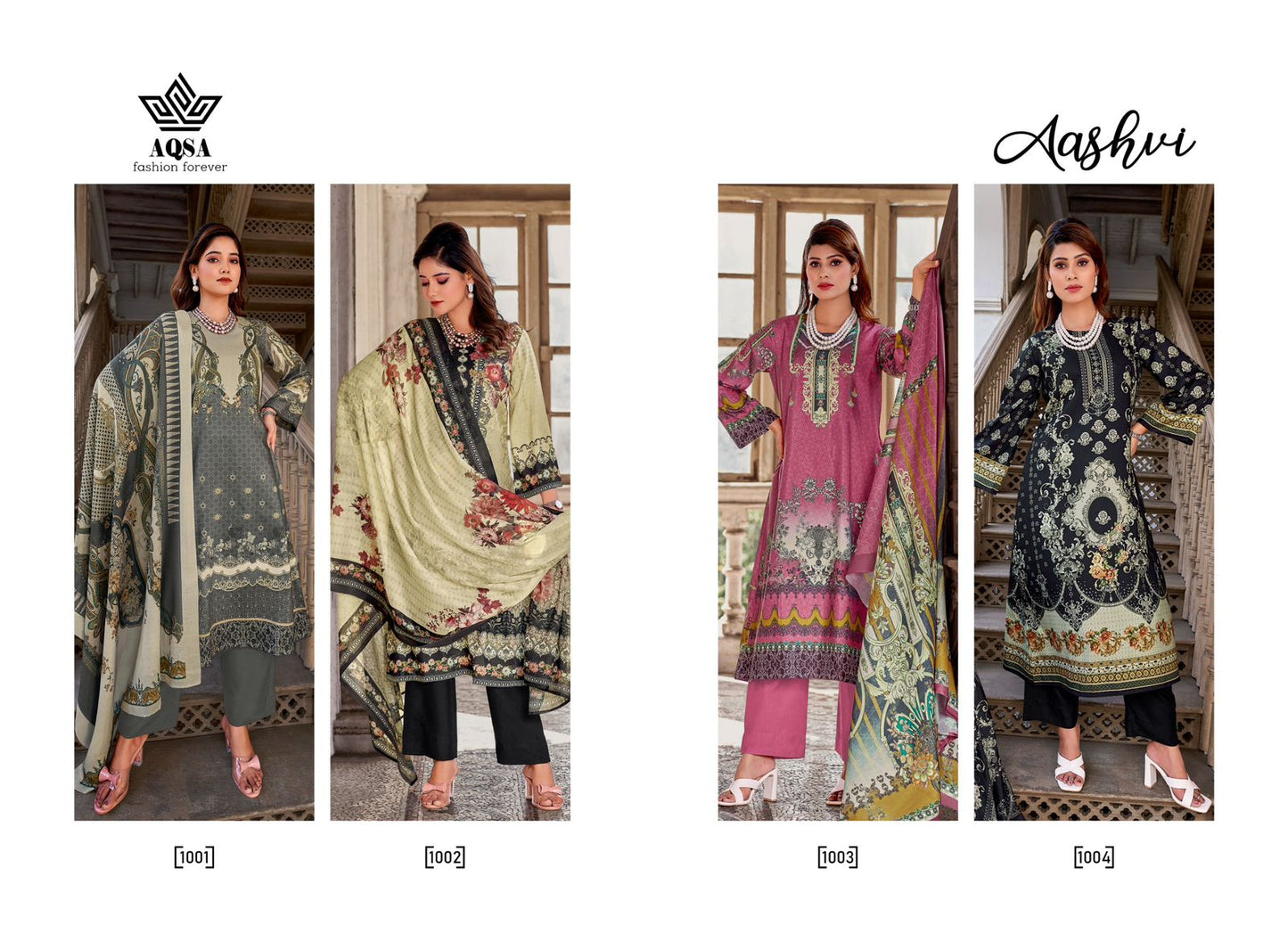 Aashvi Aqsa Silk Cotton Karachi Salwar Suits