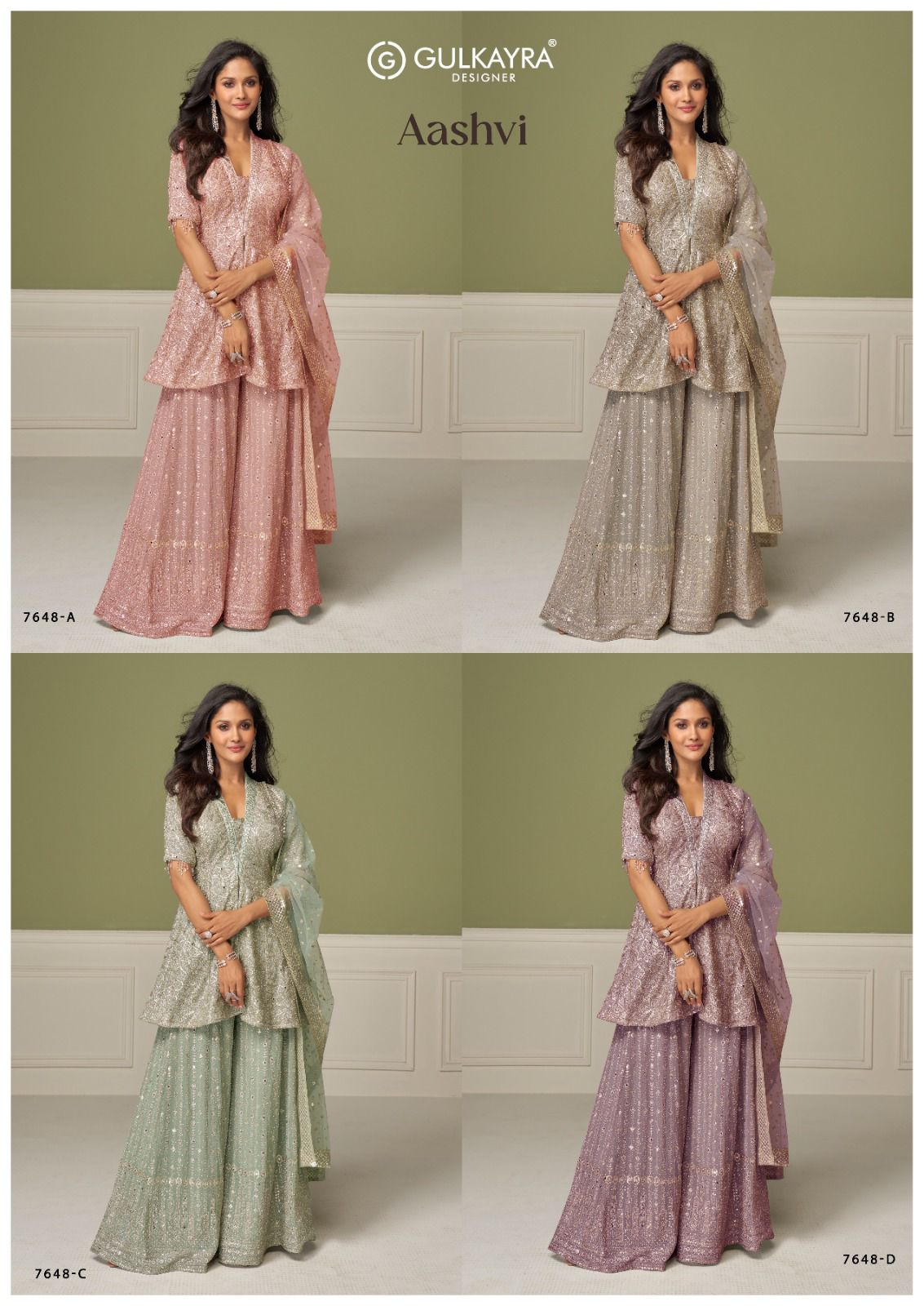 Aashvi Gulkayra Designer Georgette Readymade Suits Manufacturer Gujarat