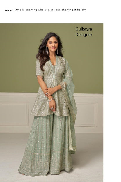 Aashvi Gulkayra Designer Georgette Readymade Suits Manufacturer Gujarat