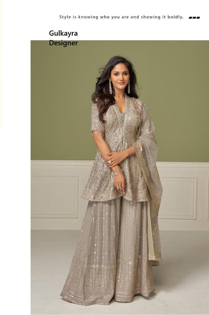 Aashvi Gulkayra Designer Georgette Readymade Suits Manufacturer Gujarat