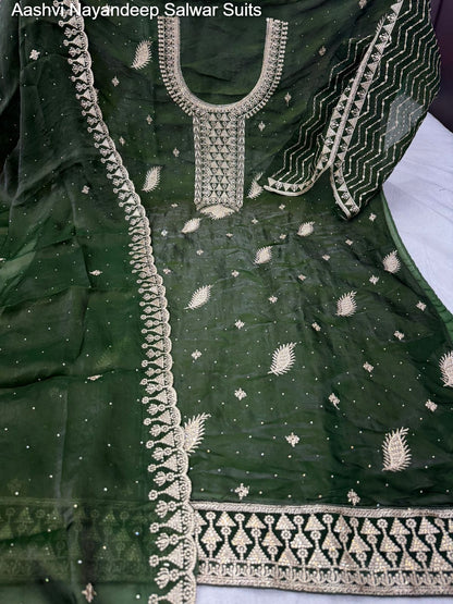 Aashvi Nayandeep Satin Salwar Suits Manufacturer India