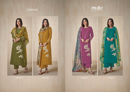 Aashvi Omtex Lawn Cotton Pant Style Suits Supplier