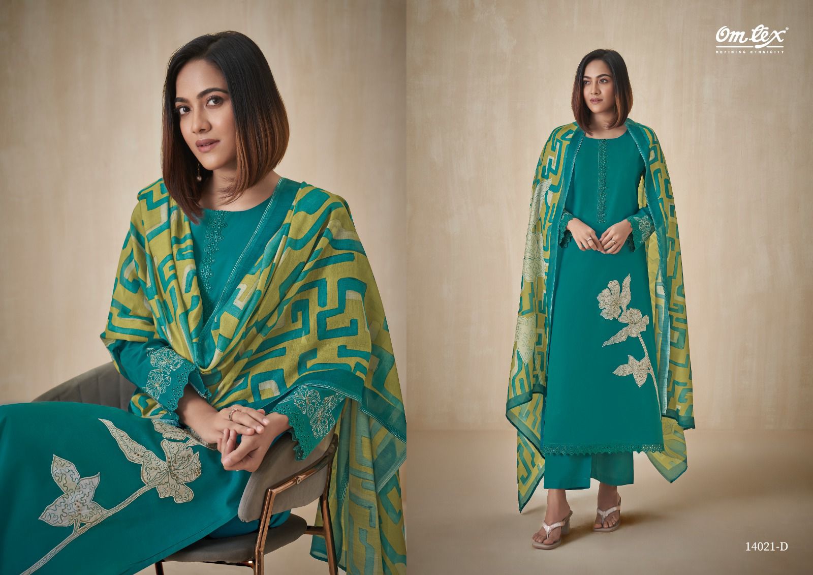 Aashvi Omtex Lawn Cotton Pant Style Suits Supplier