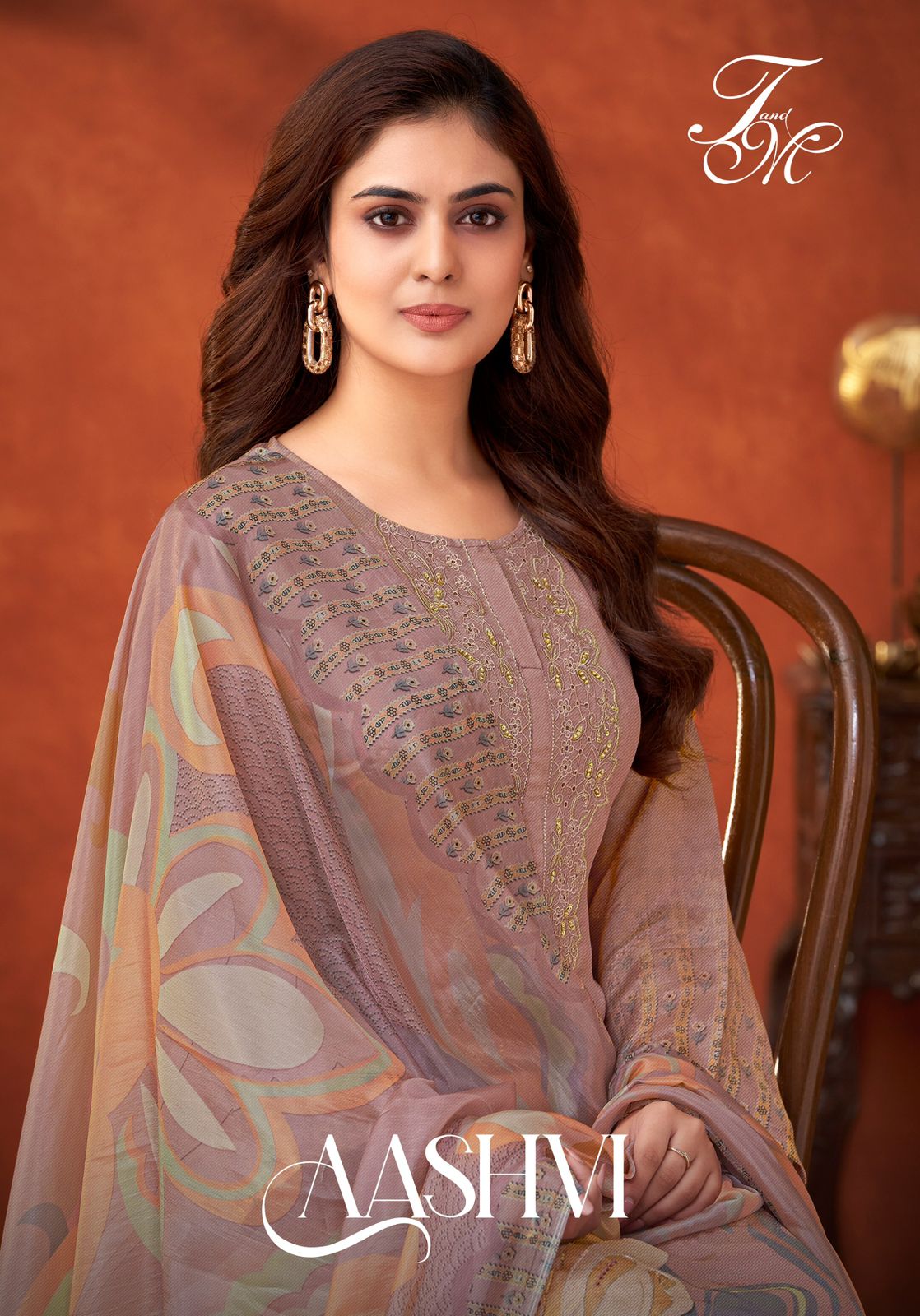 Aashvi Sahiba Staple Twill Pashmina Suits Wholesale