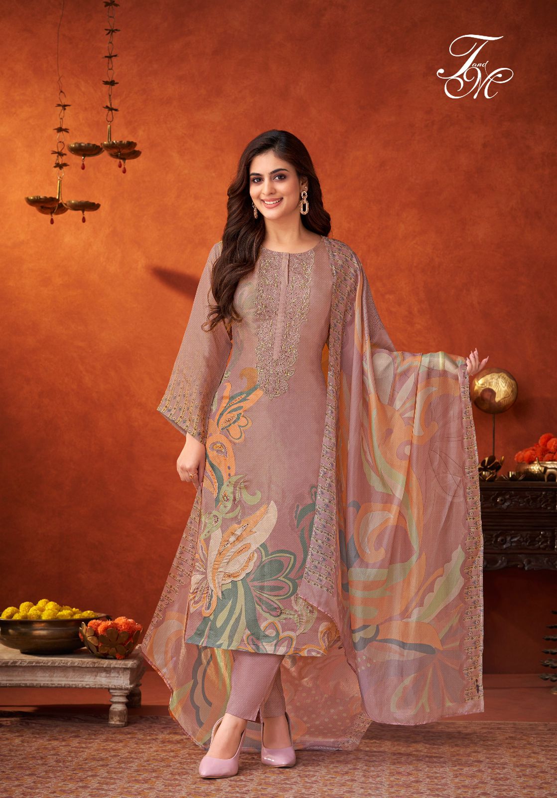 Aashvi Sahiba Staple Twill Pashmina Suits Wholesale