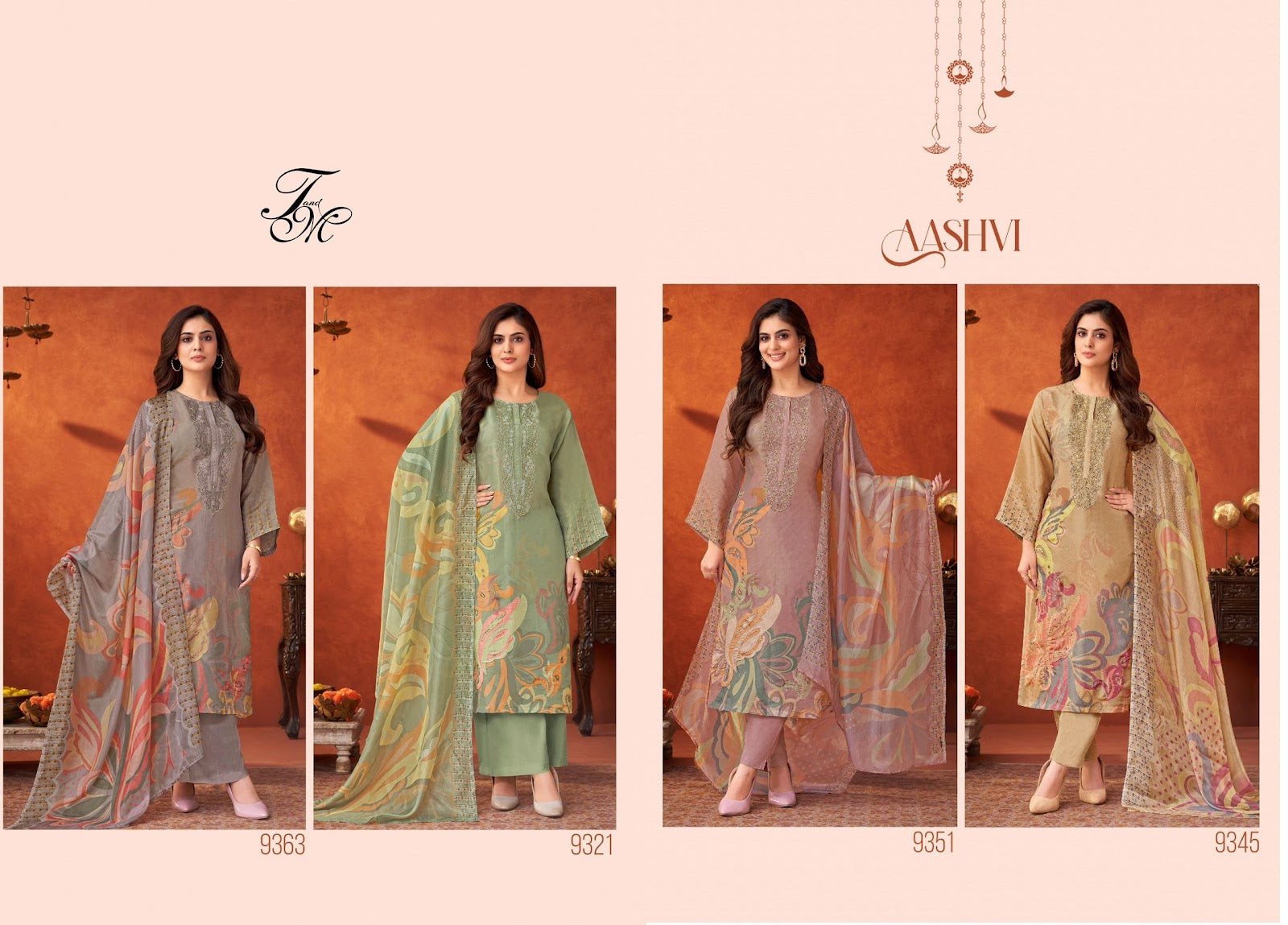 Aashvi Sahiba Staple Twill Pashmina Suits Wholesale