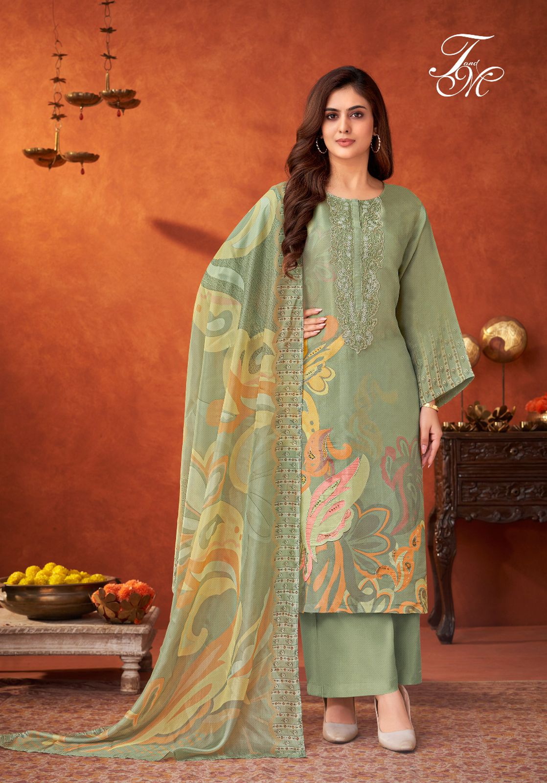 Aashvi Sahiba Staple Twill Pashmina Suits Wholesale