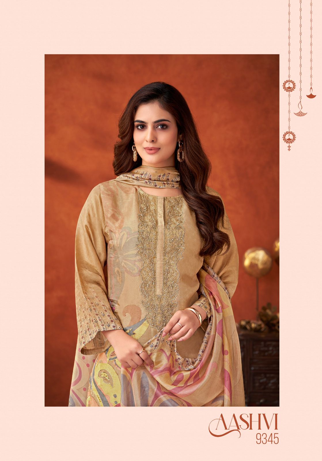 Aashvi Sahiba Staple Twill Pashmina Suits Wholesale