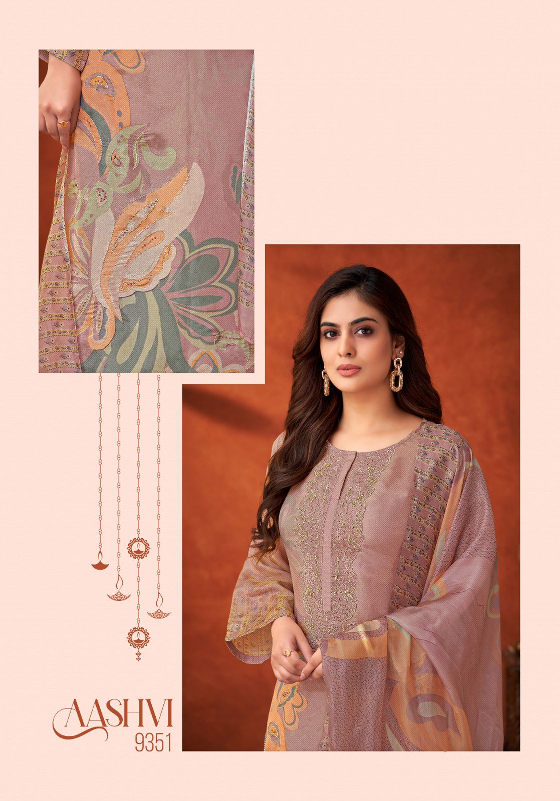 Aashvi Sahiba Staple Twill Pashmina Suits Wholesale