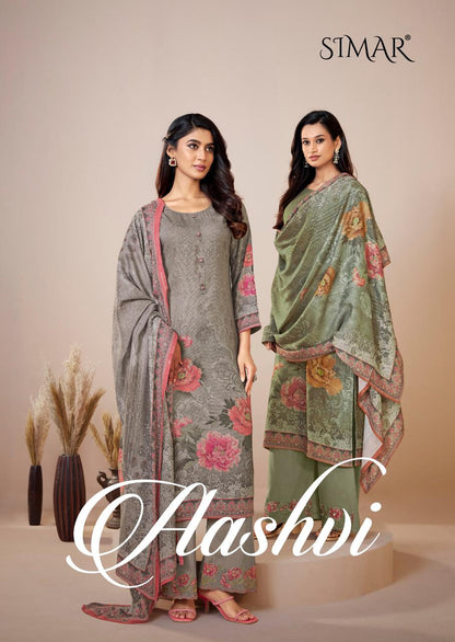 Aashvi Simar Pure Viscose Pashmina Suits Manufacturer Gujarat