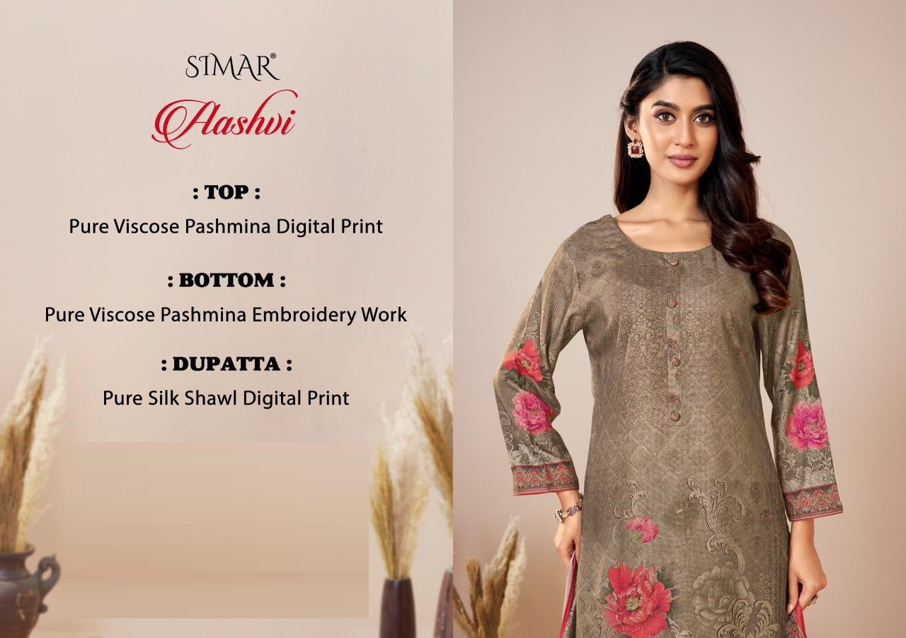 Aashvi Simar Pure Viscose Pashmina Suits Manufacturer Gujarat