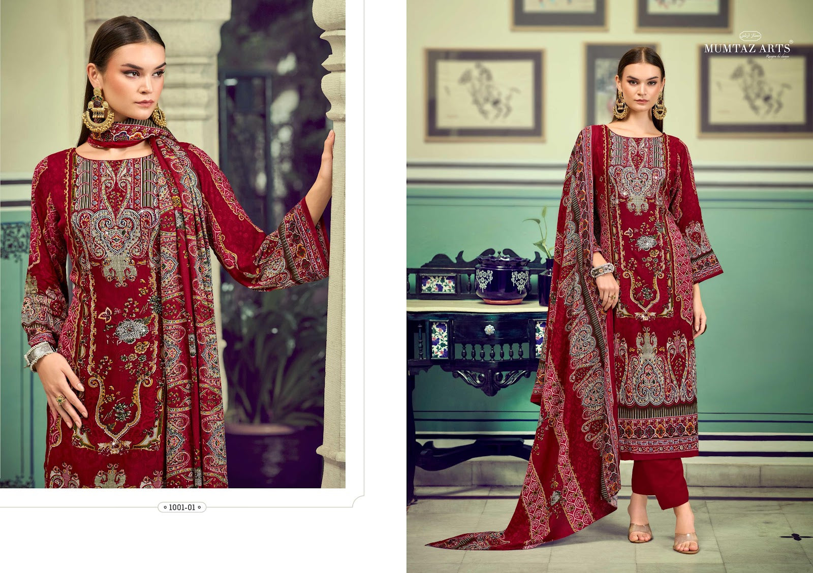 Aashvika Mumtaz Arts Silk Pashmina Suits Exporter