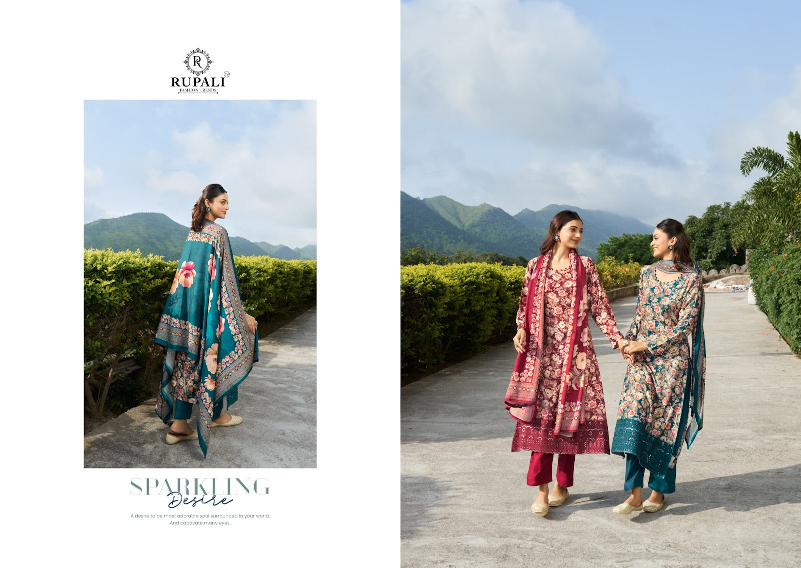 Aashvika Rupali Pashmina Suits Supplier