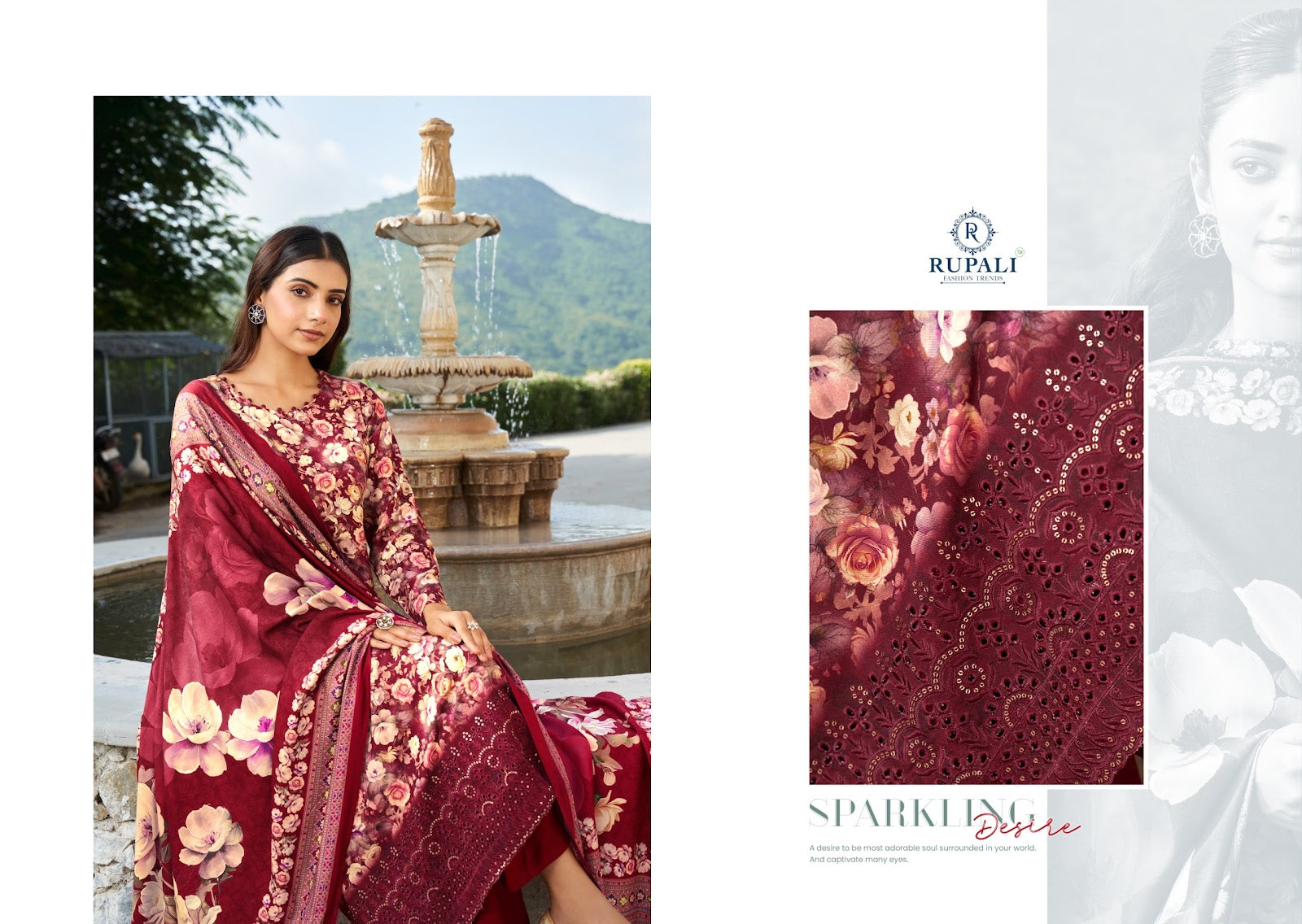 Aashvika Rupali Pashmina Suits Supplier