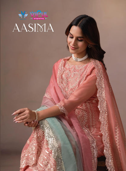 Aasima Vipul Organza Pant Style Suits Manufacturer Ahmedabad