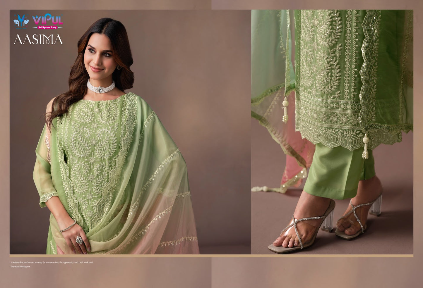 Aasima Vipul Organza Pant Style Suits Manufacturer Ahmedabad