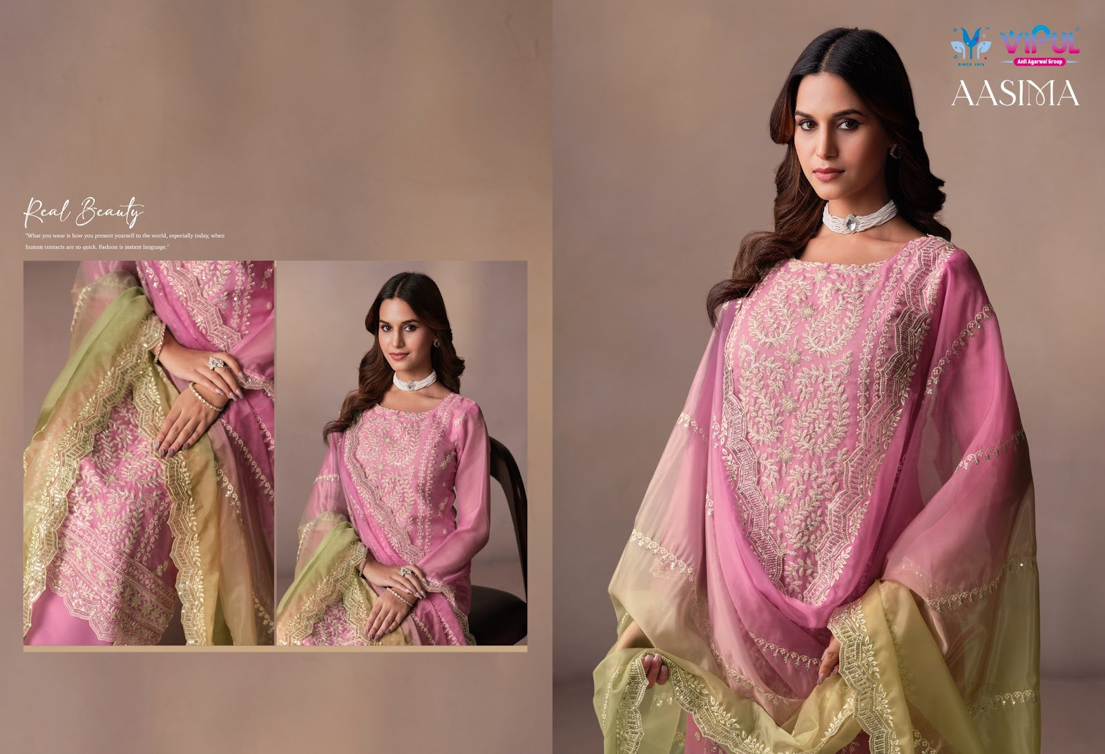Aasima Vipul Organza Pant Style Suits Manufacturer Ahmedabad