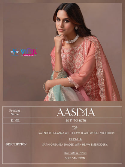 Aasima Vipul Organza Pant Style Suits Manufacturer Ahmedabad