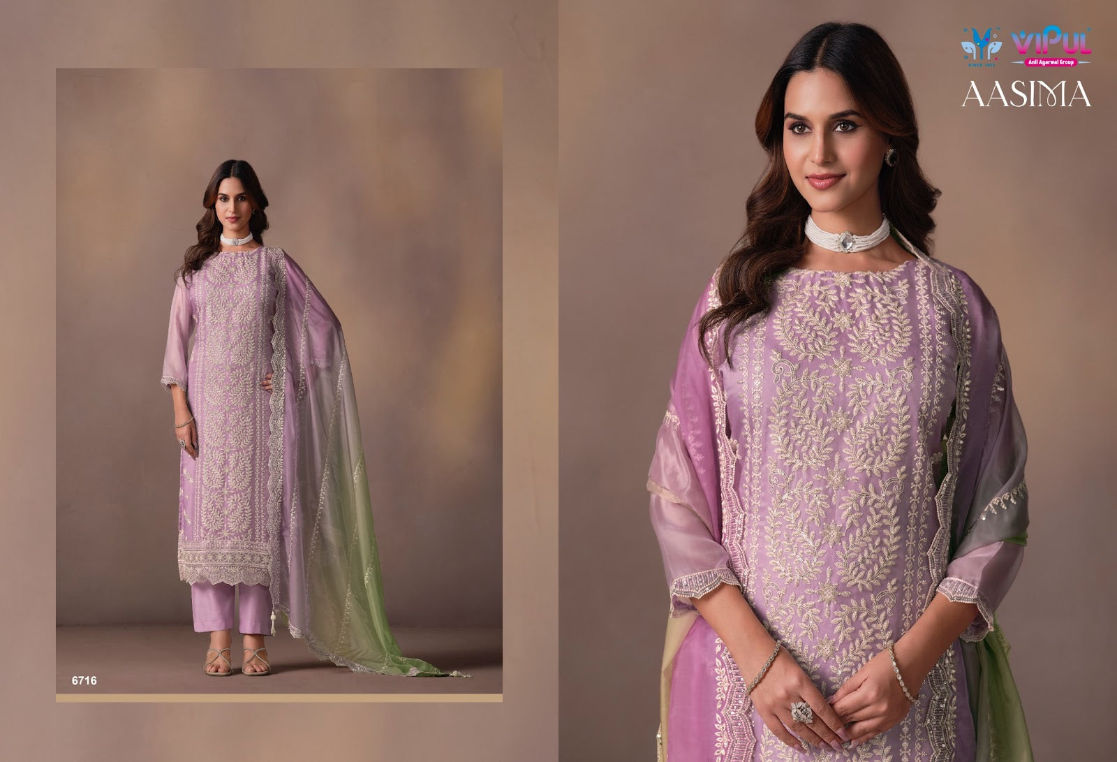 Aasima Vipul Organza Pant Style Suits Manufacturer Ahmedabad
