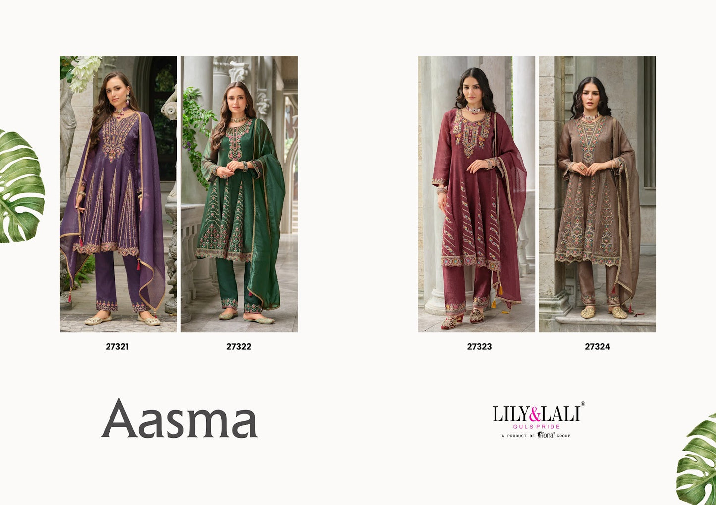 Aasma Lily Lali Silk Readymade Anarkali Suits Manufacturer Gujarat