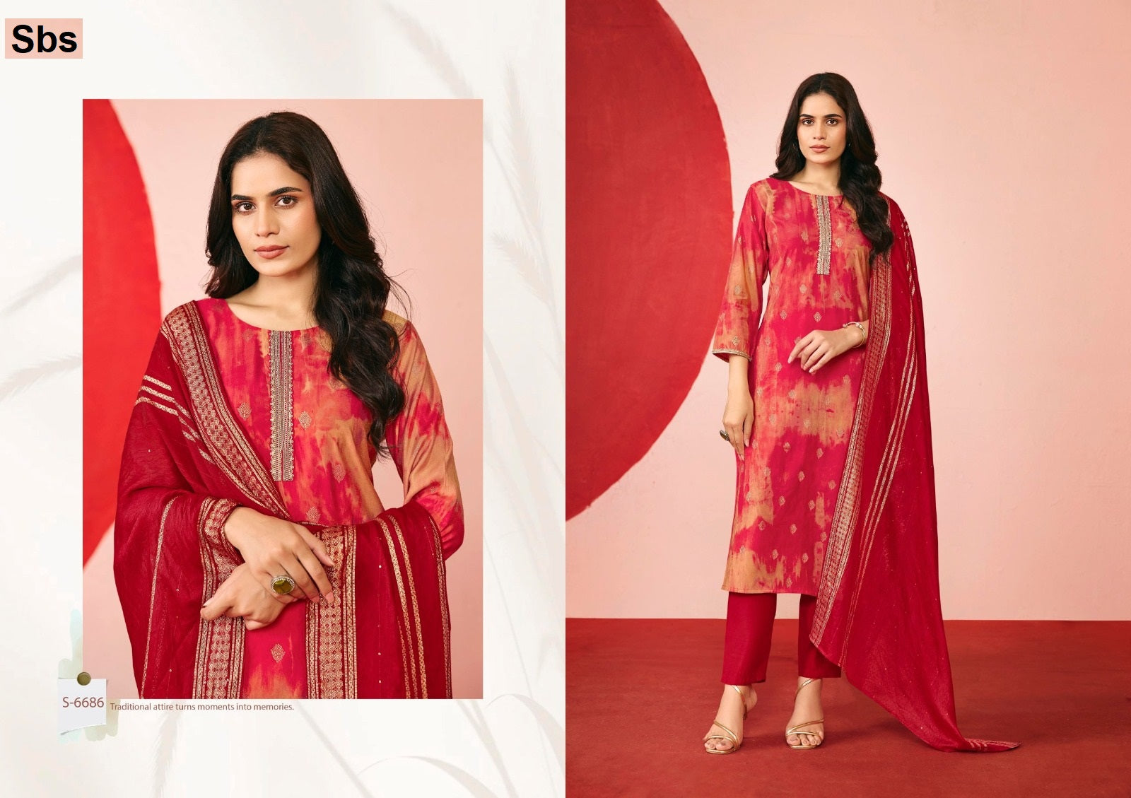 Aasma Sbs Roman Silk Readymade Pant Style Suits Wholesale Rate