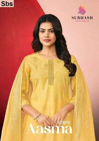 Aasma Sbs Roman Silk Readymade Pant Style Suits Wholesale Rate