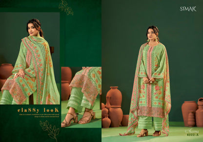 Aasma Simar Viscose Muslin Pant Style Suits Manufacturer Ahmedabad
