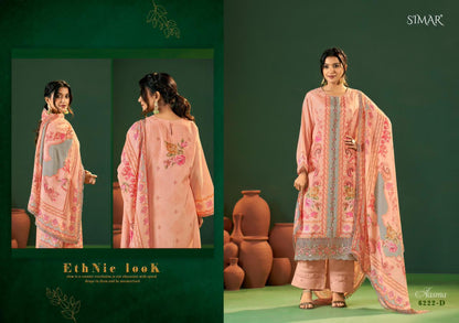 Aasma Simar Viscose Muslin Pant Style Suits Manufacturer Ahmedabad