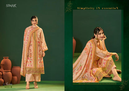 Aasma Simar Viscose Muslin Pant Style Suits Manufacturer Ahmedabad