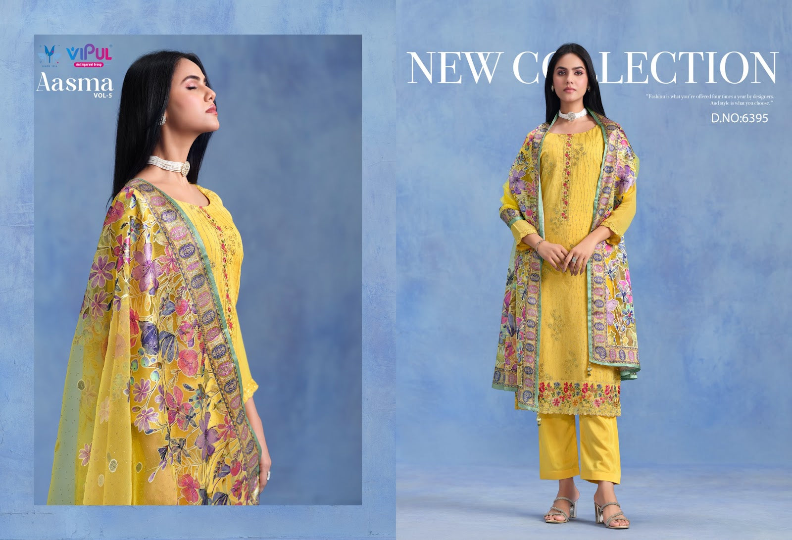 Aasma Vol 5 Vipul Pant Style Suits Exporter Ahmedabad