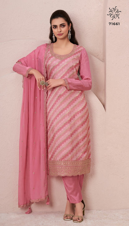 Aasmaa 2 Kuleesh Vinay Fashion Llp Moga Silk Pant Style Suits Supplier