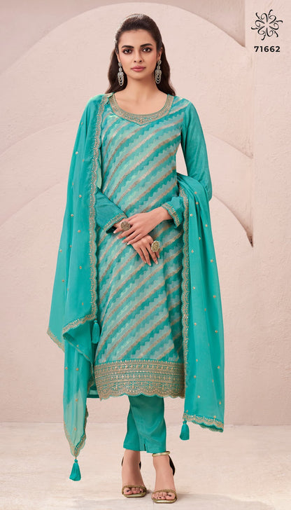 Aasmaa 2 Kuleesh Vinay Fashion Llp Moga Silk Pant Style Suits Supplier