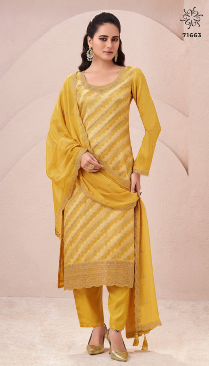 Aasmaa 2 Kuleesh Vinay Fashion Llp Moga Silk Pant Style Suits Supplier