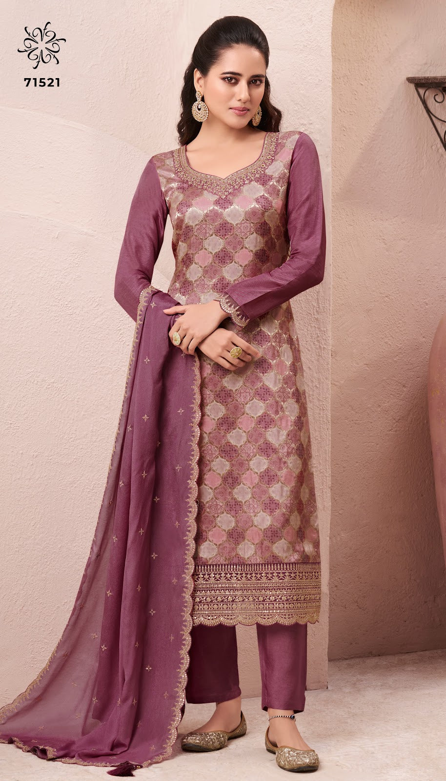 Aasmaa Kuleesh Vinay Fashion Llp Moga Silk Pant Style Suits Wholesale Price
