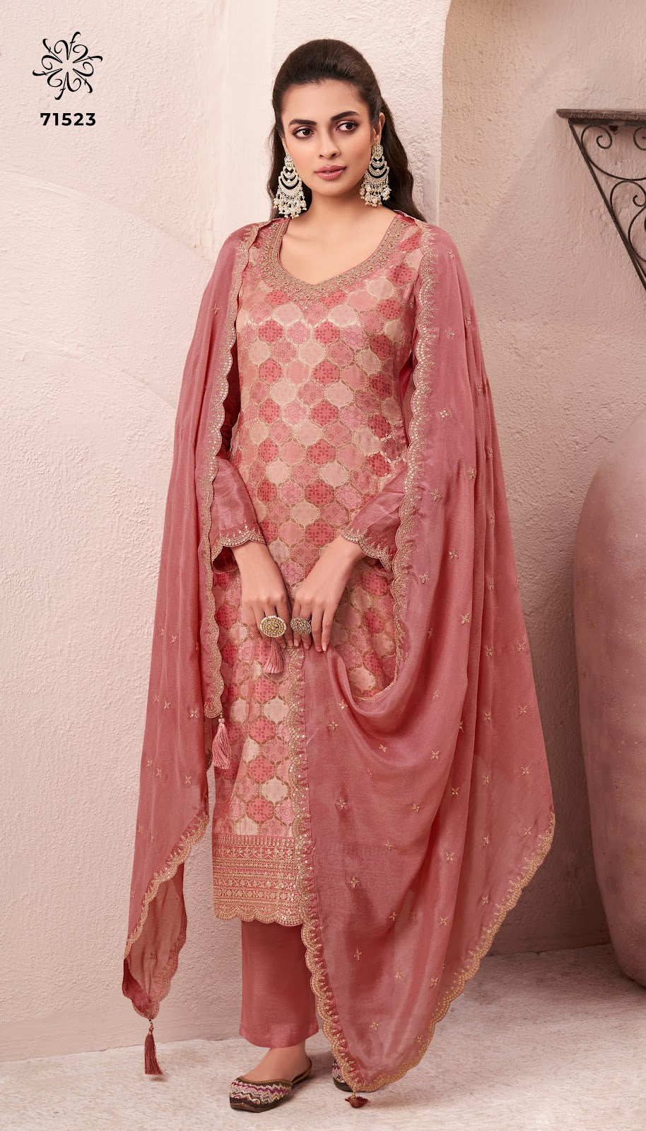 Aasmaa Kuleesh Vinay Fashion Llp Moga Silk Pant Style Suits Wholesale Price