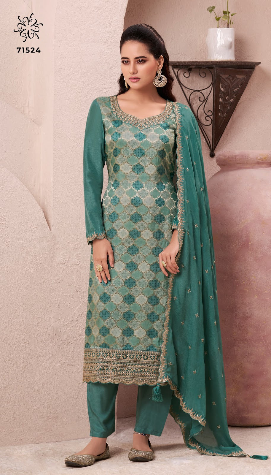 Aasmaa Kuleesh Vinay Fashion Llp Moga Silk Pant Style Suits Wholesale Price