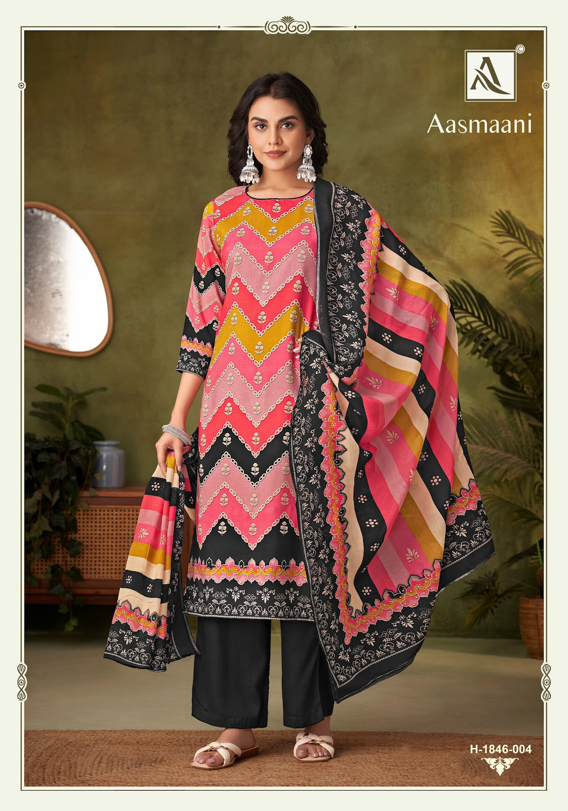 Aasmaani Alok Viscose Muslin Karachi Salwar Suits Wholesale Price