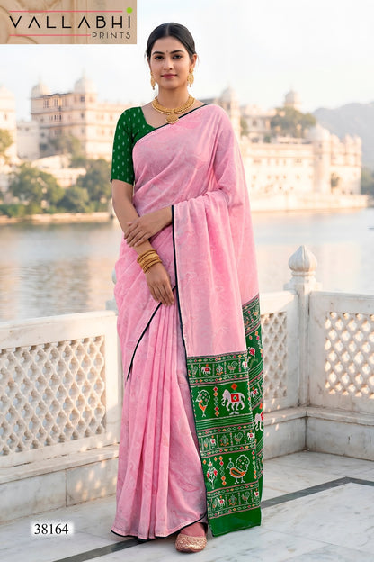 Aasman Vol 2 Vallabhi Prints Dull Moss Sarees Supplier
