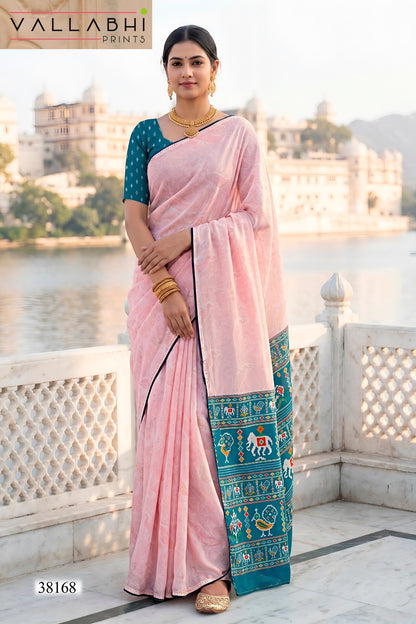 Aasman Vol 2 Vallabhi Prints Dull Moss Sarees Supplier