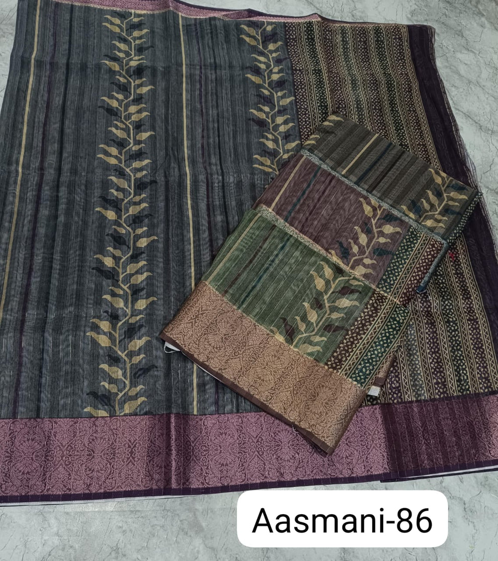 Aasmani-86 Kalpveli Soft Cotton Sarees – Kavya Style Plus