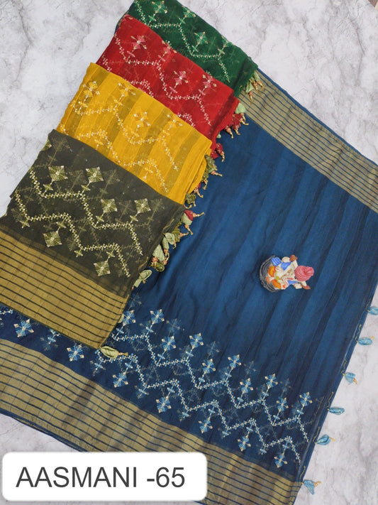 Aasmani 65 Kalpveli Nilgiri Chiffon Sarees